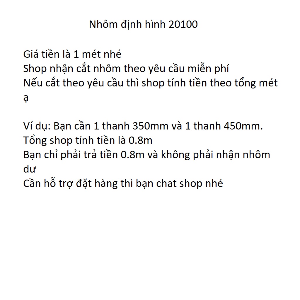 Nhôm định hình 20100