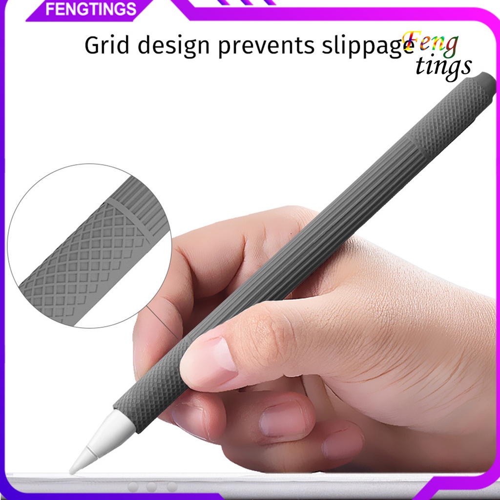 Vỏ bảo vệ bằng silicon mềm chống rơi chống thất lạc cho bút cảm ứng Apple Pencil 2