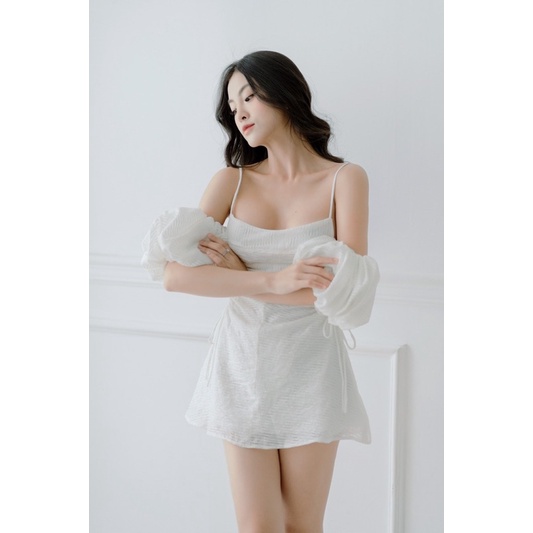 AMIE RO DRESS / váy trắng 2 dây