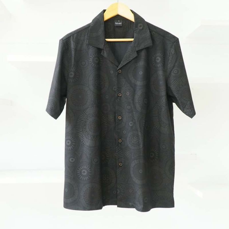 Áo sơ mi cotton họa tiết
