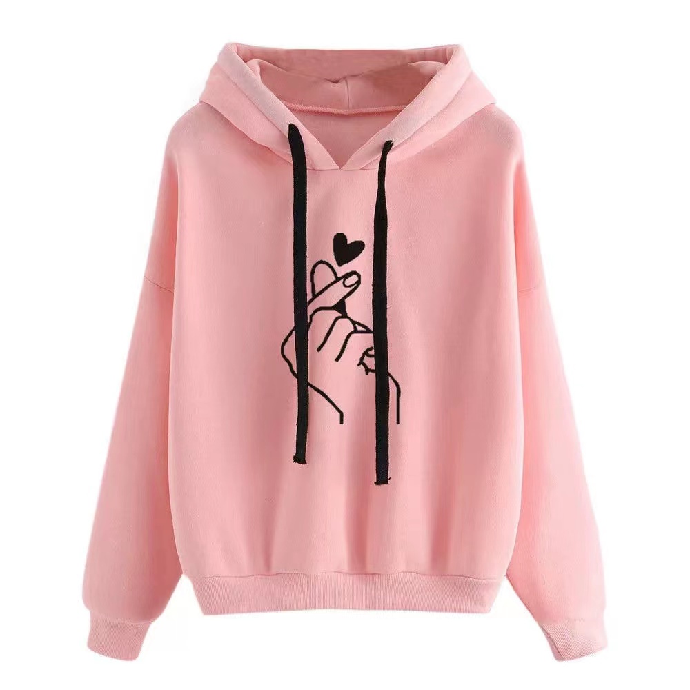 Áo Hoodie Dáng Rộng Lót Lông Cừu Thời Trang Trẻ Trung Cho Nữ