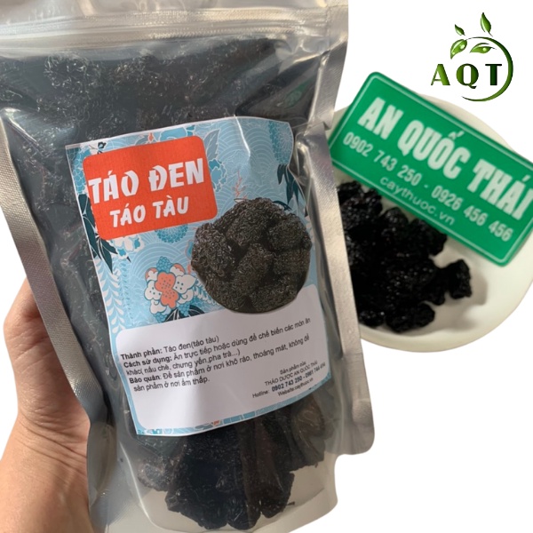 Táo Tàu Đen Sấy Khô 100g [Loại 1], Táo Đen Khô Ăn Liền Ngon, Dẻo, Ngọt Thanh, Nấu Chè, Ăn Vặt Bổ Dưỡng