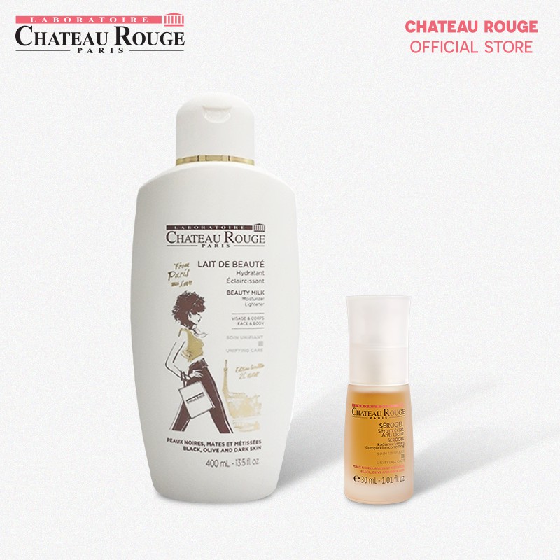 Combo Sữa Dưỡng Thể Làm Trắng Da Chateau Rouge 400ml và Serum giảm thâm nám tàn nhang Chateau Rouge 30ml