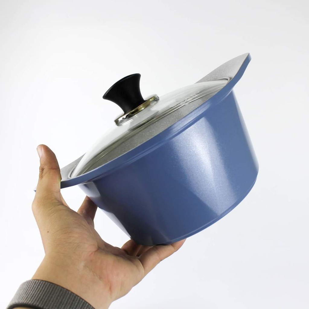 Bộ 4 Nồi Đá Đáy Từ V-Line Ecoramic Hàn Quốc Size 18-20-22-24 Cm | Đúc Nguyên Khối | Cam Kết Chính Hãng