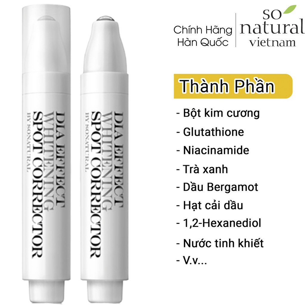 Thanh Lăn Giảm Nám Tàn Nhang hiệu quả Dia EffectWhitening SpotCorrector SoNatural Nhập Khẩu  Hàn Quốc Chuẩn