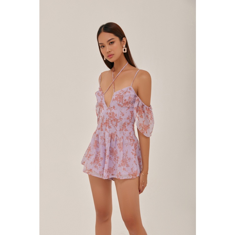 Nene Clothing - Playsuit hoa tím