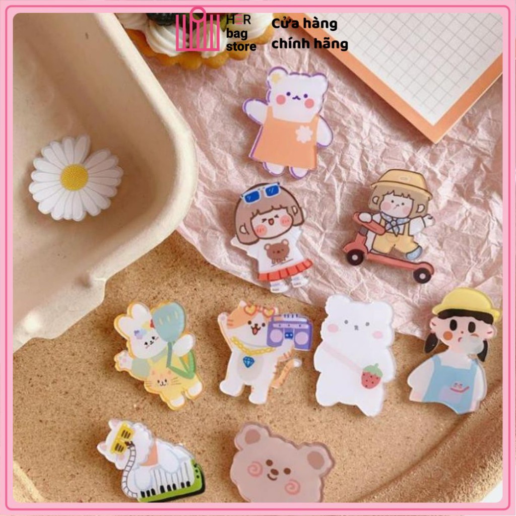 [FREESHIP] Ghim pin cài balo, túi vải - huy hiệu sticker gắn balo, túi xéo vải Herbagstore