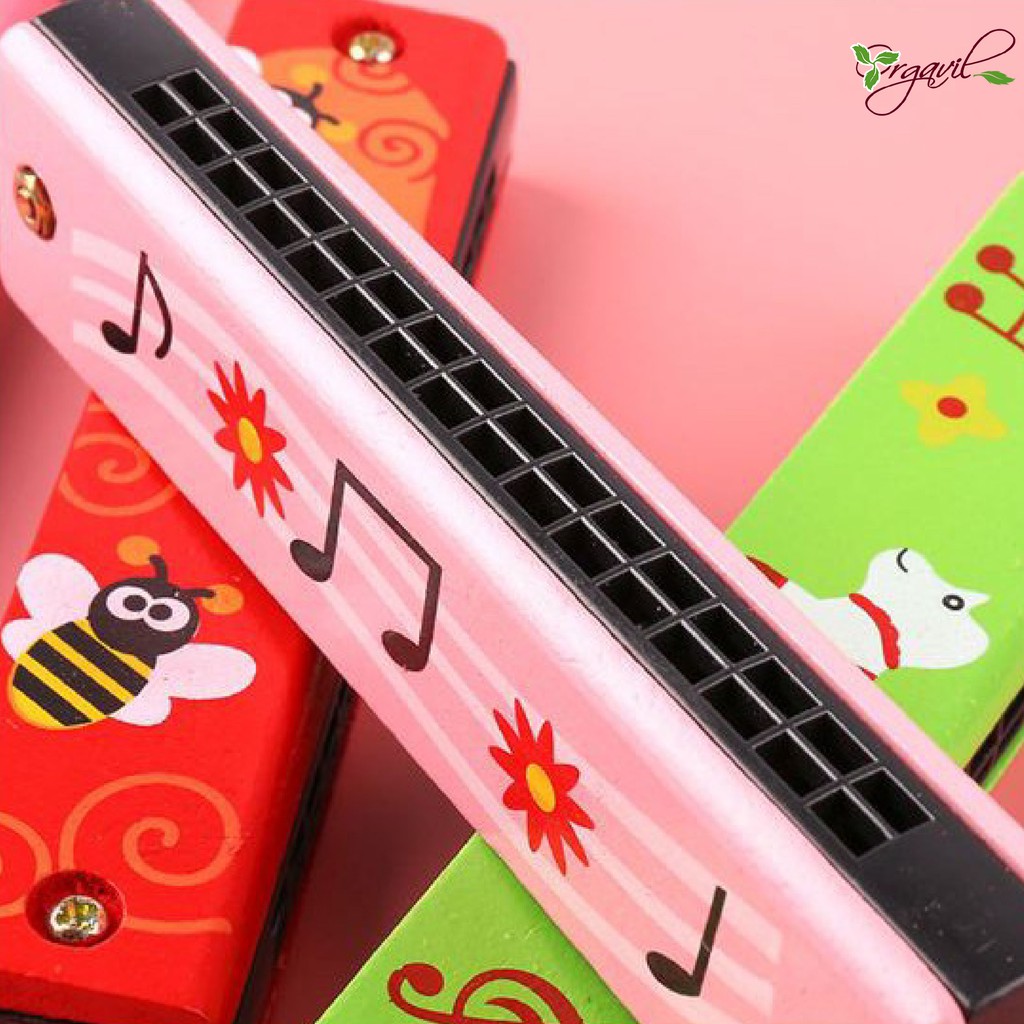 Đồ Chơi Âm Nhạc Kèn Harmonica Cho Bé Chất Liệu Gỗ Và Nhựa Cao Cấp - Kèn Harmonica Giúp Bé Cảm Thụ Âm Nhạc - Orgavil