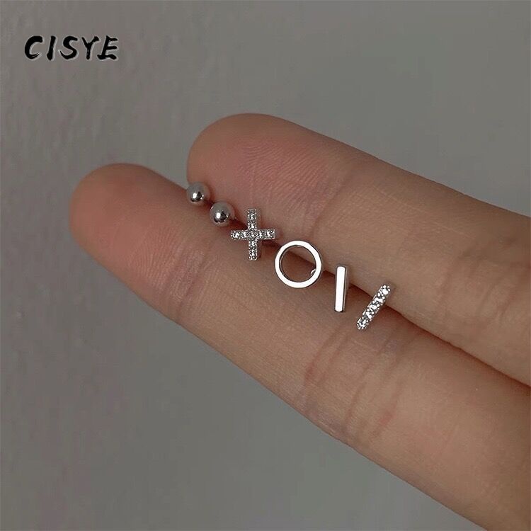 Set 6 khuyên tai nữ thời trang đơn giản