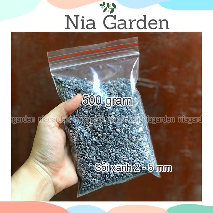 (500gr) Sỏi xanh size 2 - 5mm trải gốc cây cảnh terrarium hồ cá Nia Garden N6