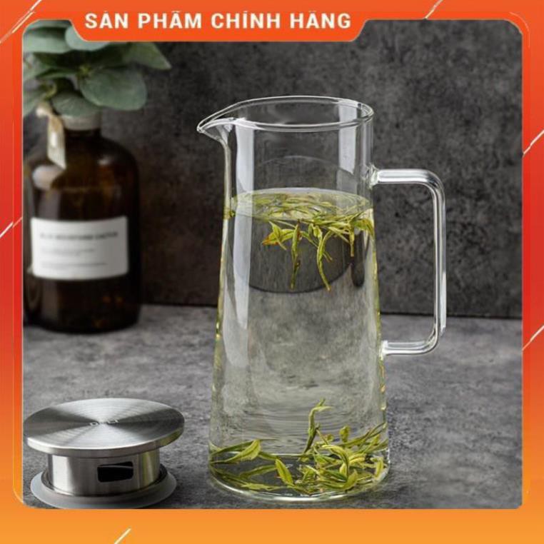 CHÍNH HÃNG -  Ấm pha trà Deli  inox 1300ml,bình pha trà thủy tinh ,bình ủ trà cao cấp,bình đựng nước 1300ml | BigBuy360 - bigbuy360.vn