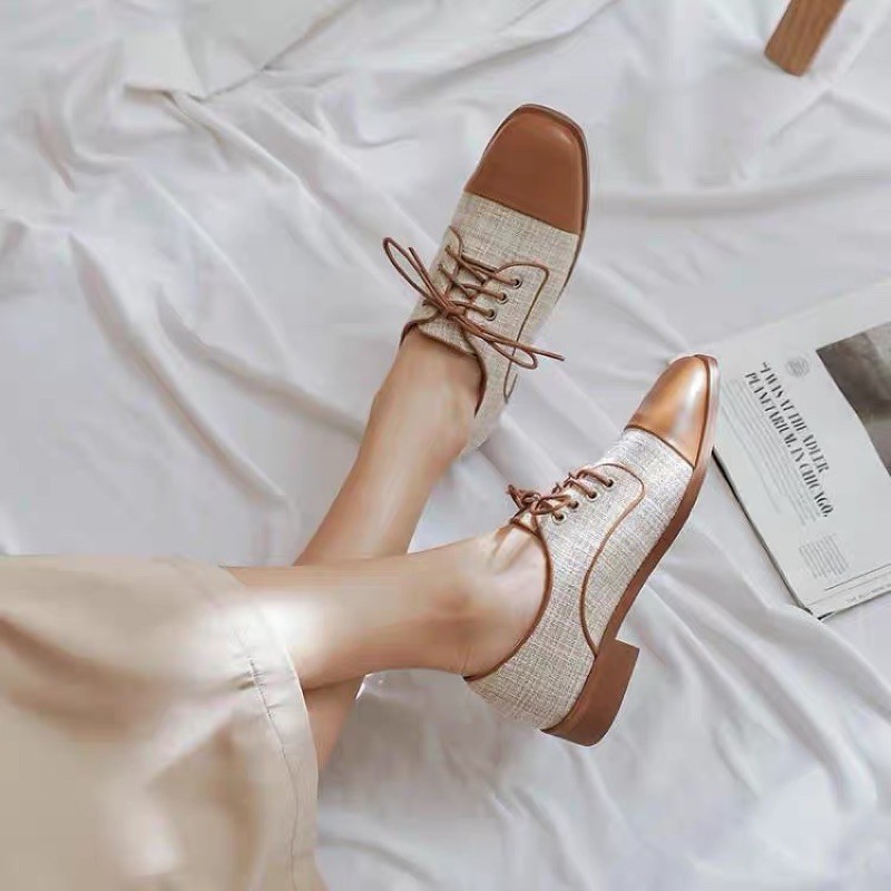 Giày Oxford phối màu