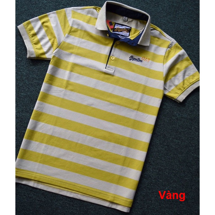 ÁO THUN NAM KẺ SỌC DRY CỔ BẺ | BigBuy360 - bigbuy360.vn