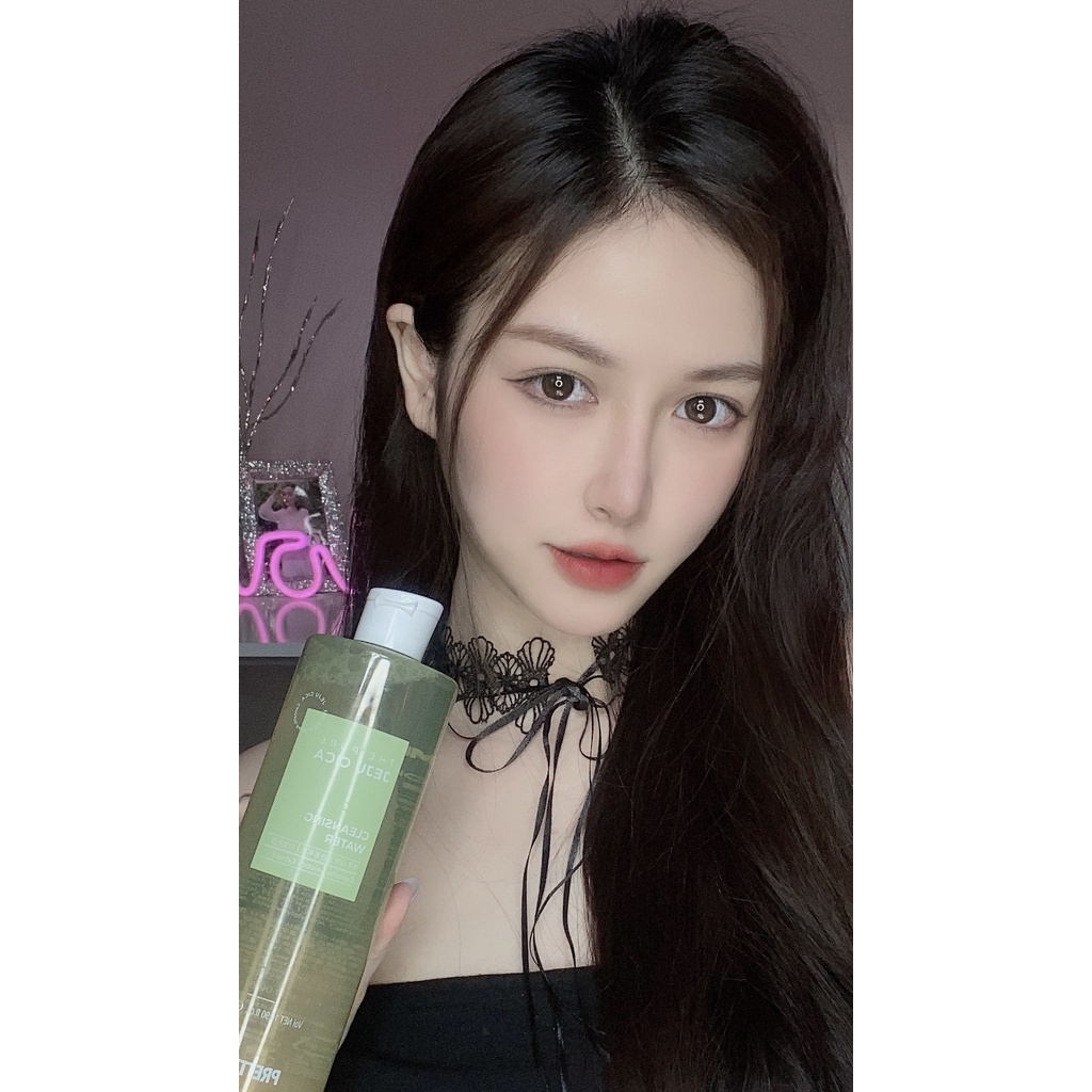 Nước Tẩy Trang Rau Má Pretty Skin 500ml Jeju Cica Cho Da Dầu hàn Quốc