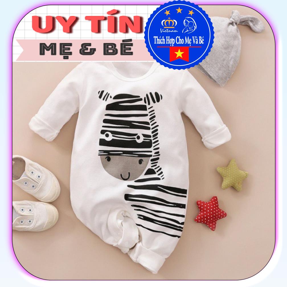 BodySuit ngộ nghĩnh tay ngắn, tay dài cho bé gái và bé trai, quần áo sơ sinh vải cotton 100%.mềm mịn.