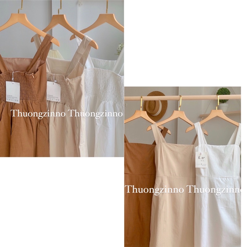 [Ảnh thật/Video]Váy hai dây gam màu Tây Âu Váy hai dây Hàn Quốc dánh suông | BigBuy360 - bigbuy360.vn