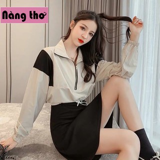 Áo khoác dù nữ ngắn có dây rút ôm eo [Mẫu hot nhất mùa hè 2020] - Nàng Thơ's Shop