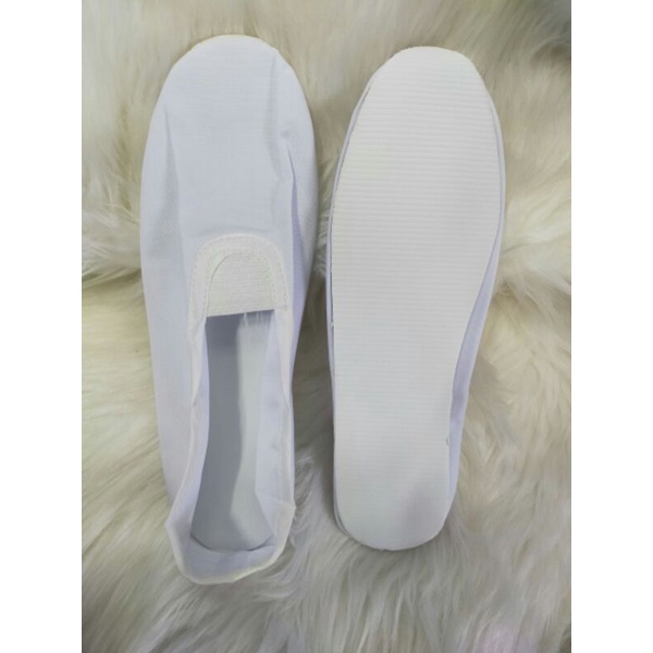 Giày múa bale phù hợp trẻ em và người lớn màu trắng