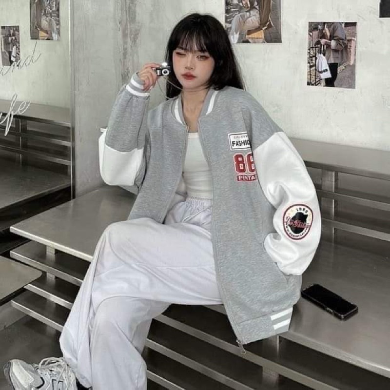 Áo khoác bomber nỉ số 86 KA12