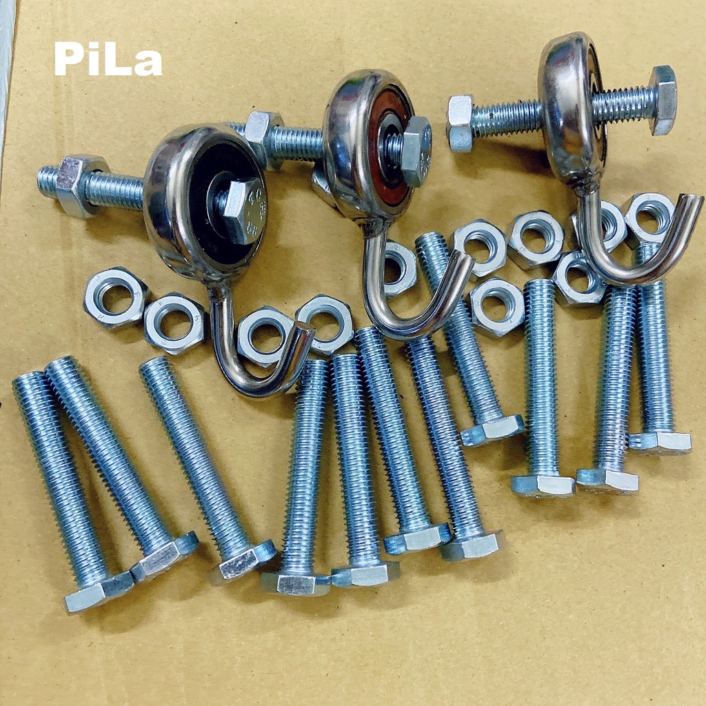 Combo Móc Vòng Bi Inox Gắn Võng