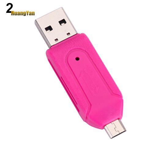 Đầu Đọc Thẻ Nhớ Usb Otg 2 Trong 1 Cho Pc Điện Thoại