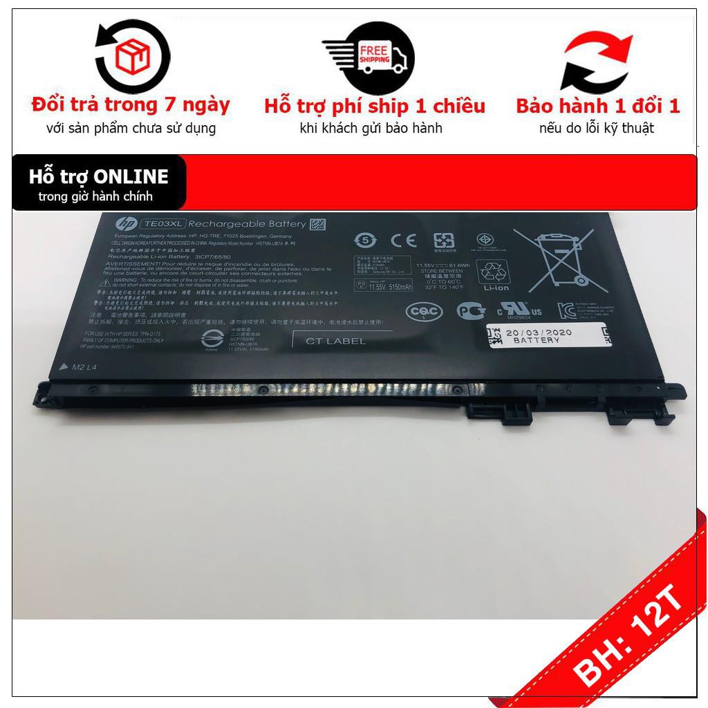 [BH12TH] Pin Laptop HP OMEN 15-AX000 Series HP PAVILION 15-BC000 Series Mã PIN TE03XL  . Có Video Thực Tế