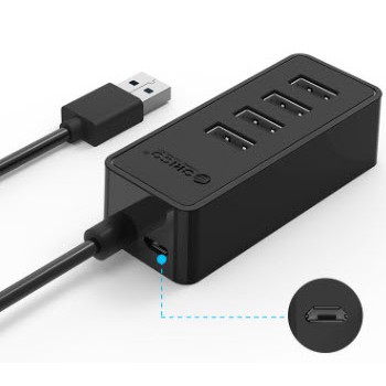 Hub chia USB 3.0 ORICO, UNITEK 4 cổng, 7 cổng trong suốt với nguồn kép - Hàng chính hãng