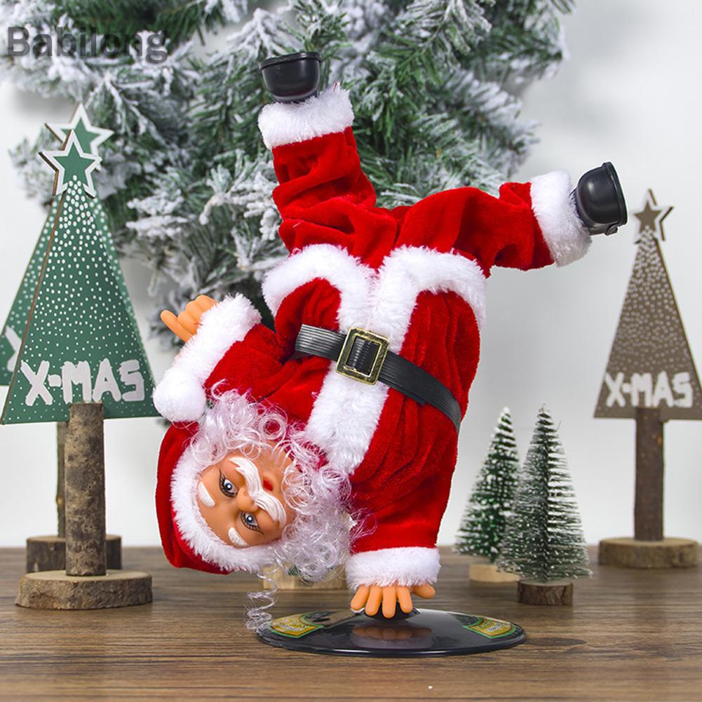 Búp bê ông già nô-en nhảy múa xoay được có nhạc dùng trang trí nhà cửa dịp giáng sinh