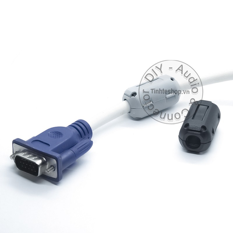 1 chiếc - Cục lọc nhiễu khử nhiễu cáp âm thanh cáp HDMI cáp VGA cáp USB OD 9mm trắng - đen