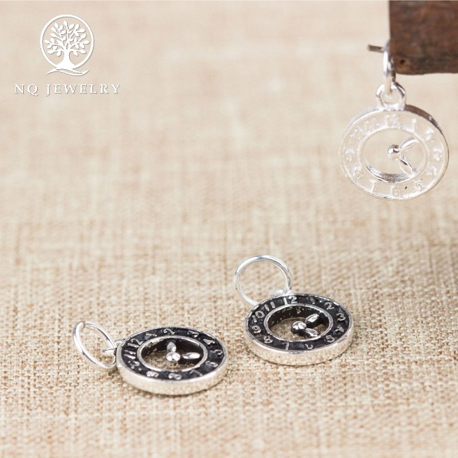Charm bạc Mặt đồng hồ treo - NQ Jewelry