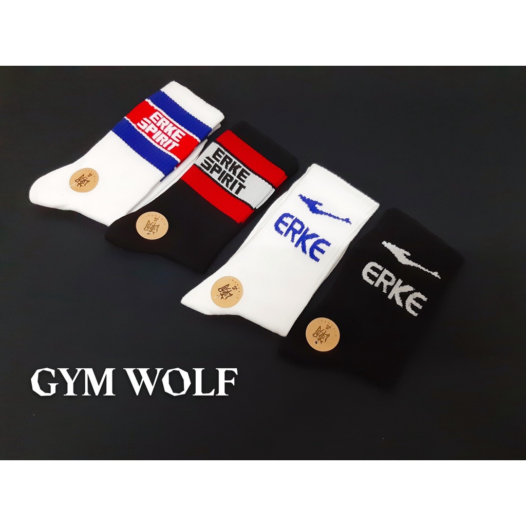 Vớ dệt kim ERKE cao cổ Nam Nữ phong cách thể thao, trẻ trung và năng động.