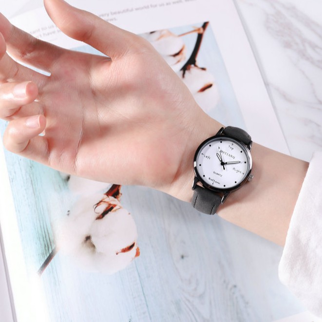 Đồng hồ thời trang nữ Mstianq MS44 dây da lộn cực đẹp, kiểu dáng cá tính | BigBuy360 - bigbuy360.vn