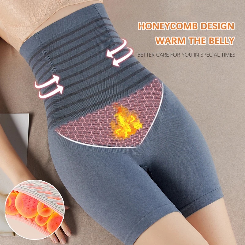 Quần Short Lưng Cao Định Hình Eo Không Đường May Co Giãn Thoáng Khí Cỡ Lớn Thời Trang Cho Nữ