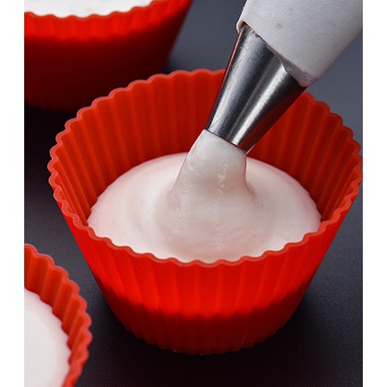 Set 10 Khuôn Làm Bánh Bằng Silicone Chống Dính Hình Tròn / Ngôi Sao / Trái Tim / Bông Hoa