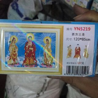 Tranh chưa đính đá phật YN5219