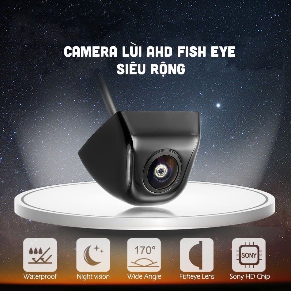 Camera lùi xe camera đỗ xe gắn xe hơi xe ô tô siêu nét full HD 1080p chống ngược sáng mạnh mẽ