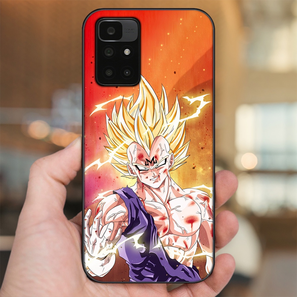 Ốp lưng Xiaomi Redmi 10 viền đen in hình Vegeta Dragon Ball