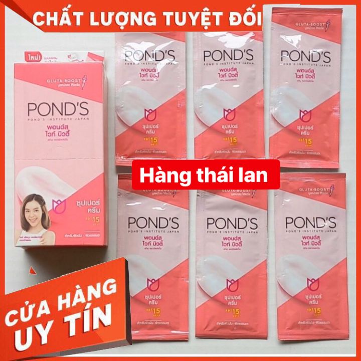 Kem Pond Thái, DƯỠNG TRẮNG HÔNG RẠNG RỠ com bo hộp 6 gói đảm bảo  chất lượng đảm bảo an toàn đến sức khỏe người sử dụng