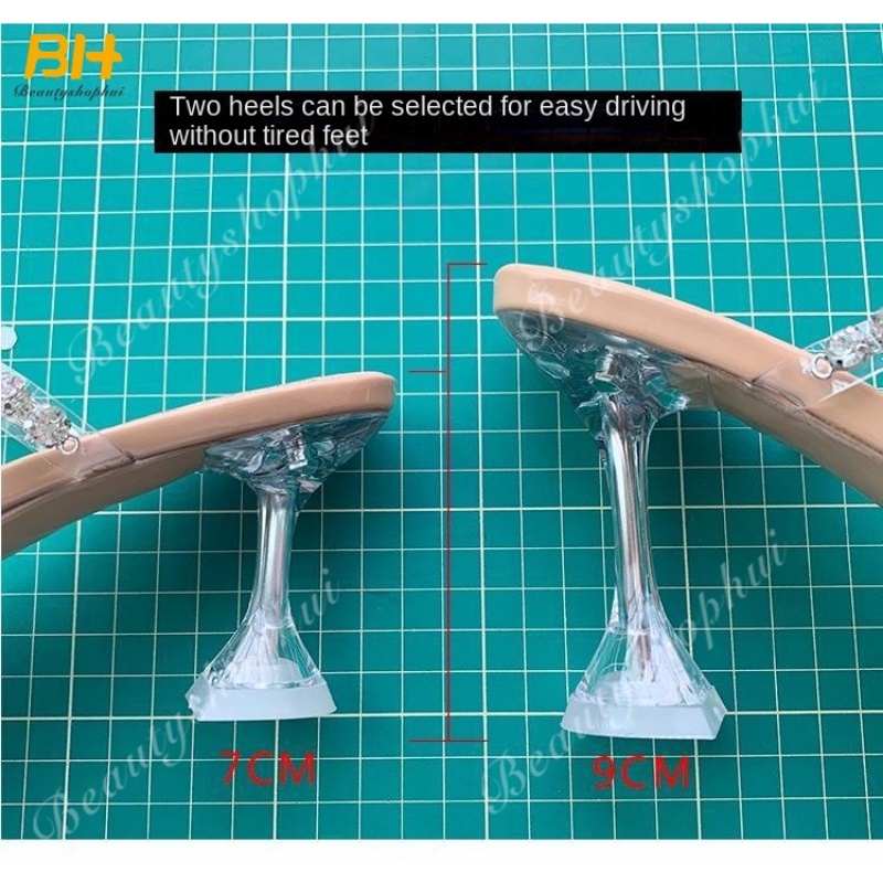 Giày Cao Gót Sandal Quai Trong Suốt Đính Đá Thời Trang Dành Cho Nữ 2022