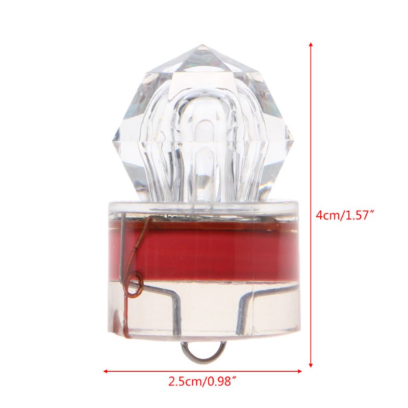 Mồi Câu Cá Giả Hình Mực Có Đèn LED Nhấp Nháy Hình Giọt Nước Sâu