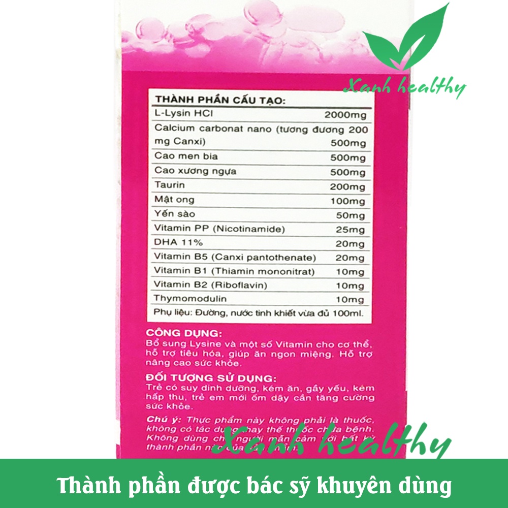 Siro giúp bé ăn ngon, giảm biếng ăn hiệu quả - Ăn Ngon Diamond kid - bổ sung DHA, kẽm, taurin, vitamin, yến sào
