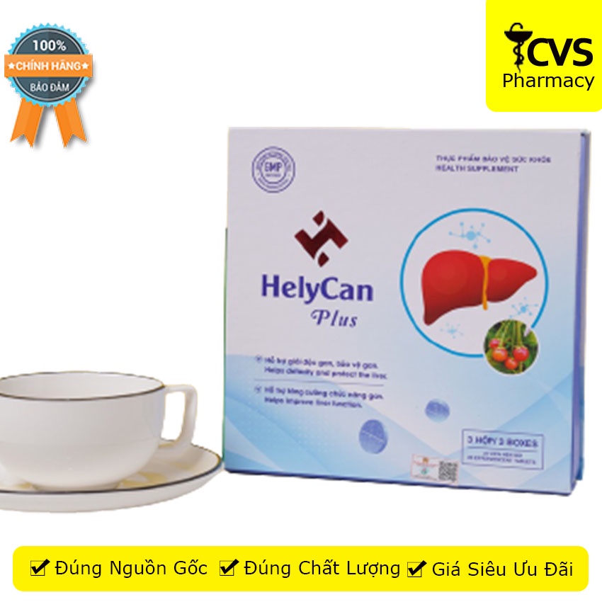 Helycan Plus hỗ trợ tăng cường chức năng gan (tuýp 20v) (Hộp 3 Tuýp) - cvspharmacy