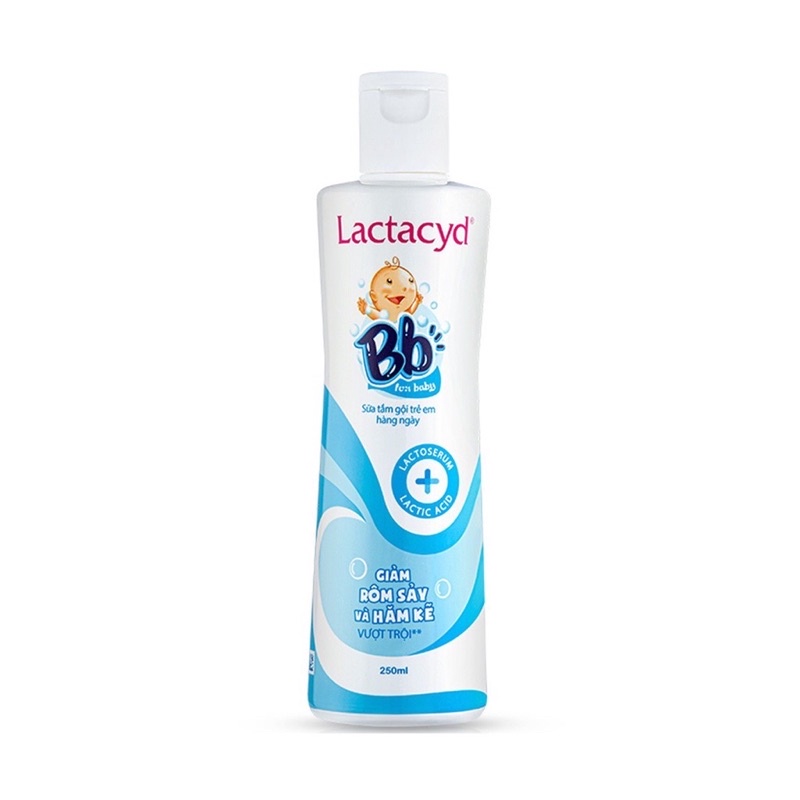 Sữa tắm gội hằng ngày Lactacyd Bb 250ml giảm rôm sảy