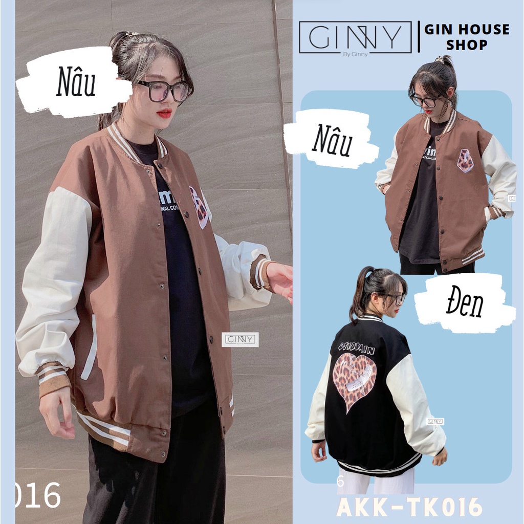 Áo Khoác Kaki Varsity GJIOBAIN Ngầu Năng Động UniSex Hàng Quảng Đông | HotTrend | Thời Trang Xu Hướng | GinHouseShop