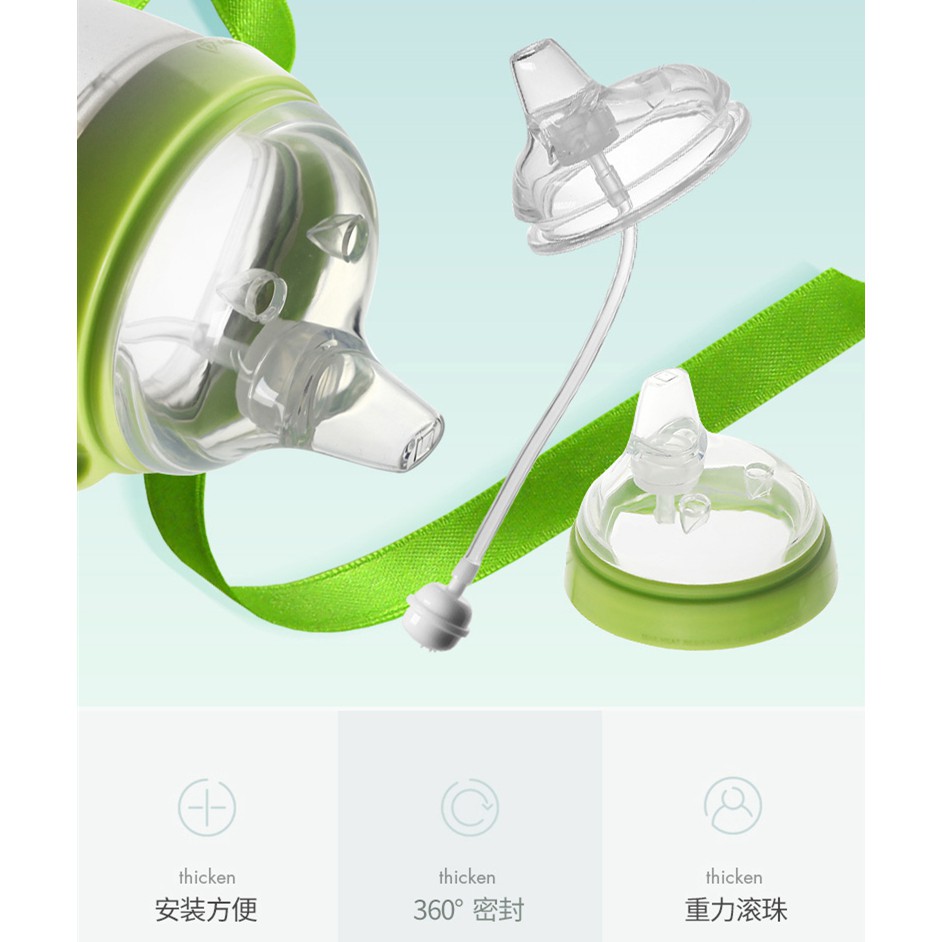 Núm Ti Có Ống Hút Gắn Bình Sữa Comotomo Cho Bé 5oz Và 8oz