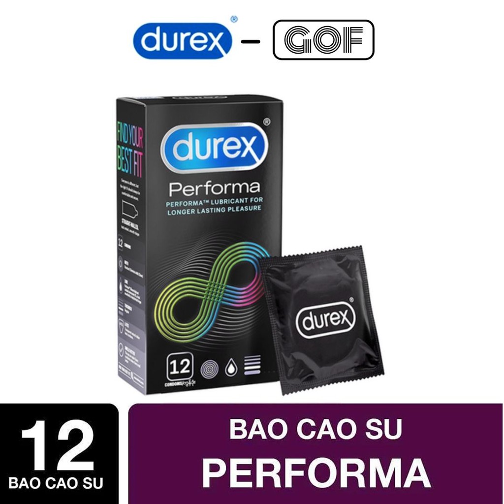 Bao cao su DUREX PERFORMA Kéo dài thời gian yêu- CHÍNH HÃNG - GoF