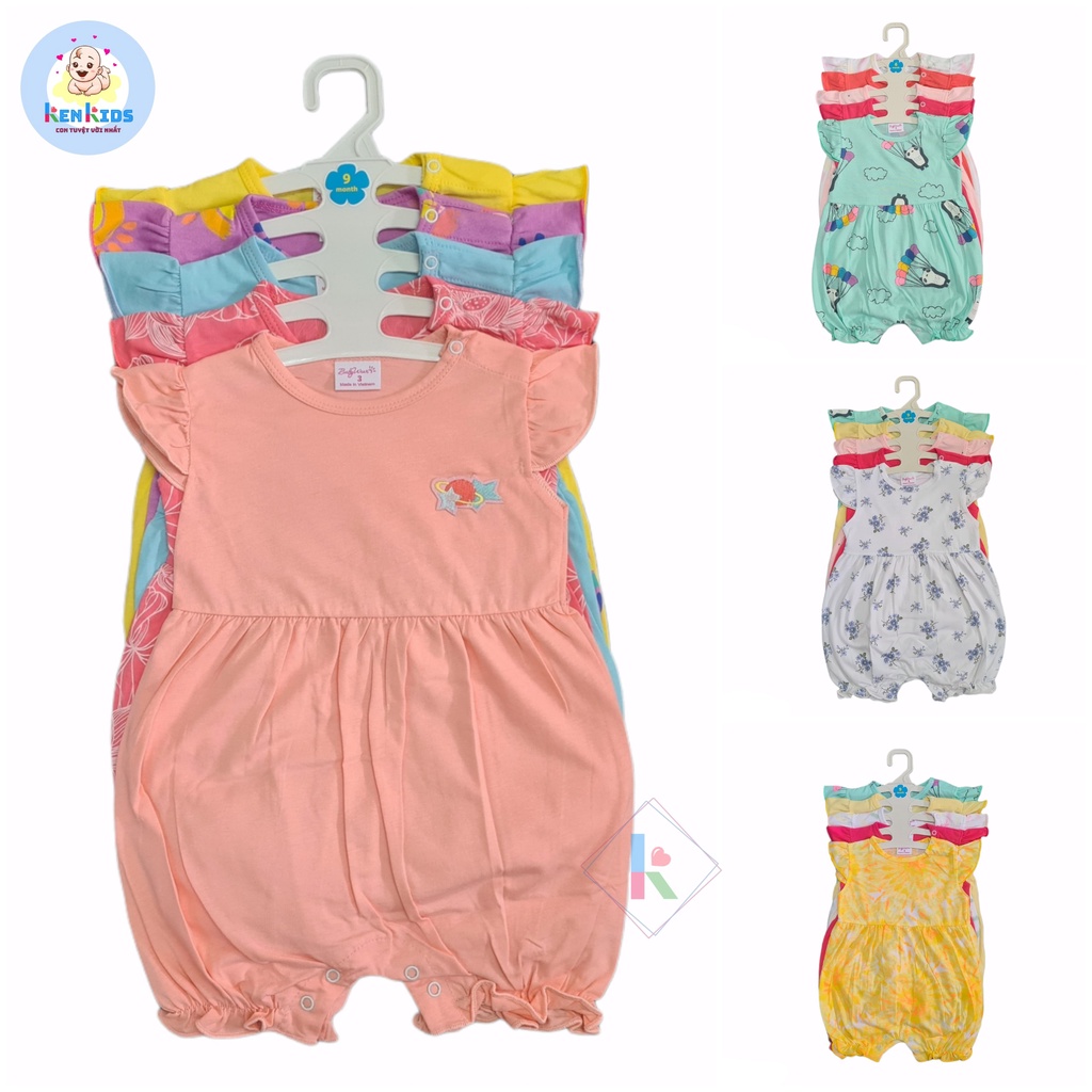 COMBO 5 Bodysuit - Body đùi nhiều màu cho bé gái BabyWear - 5 Bộ