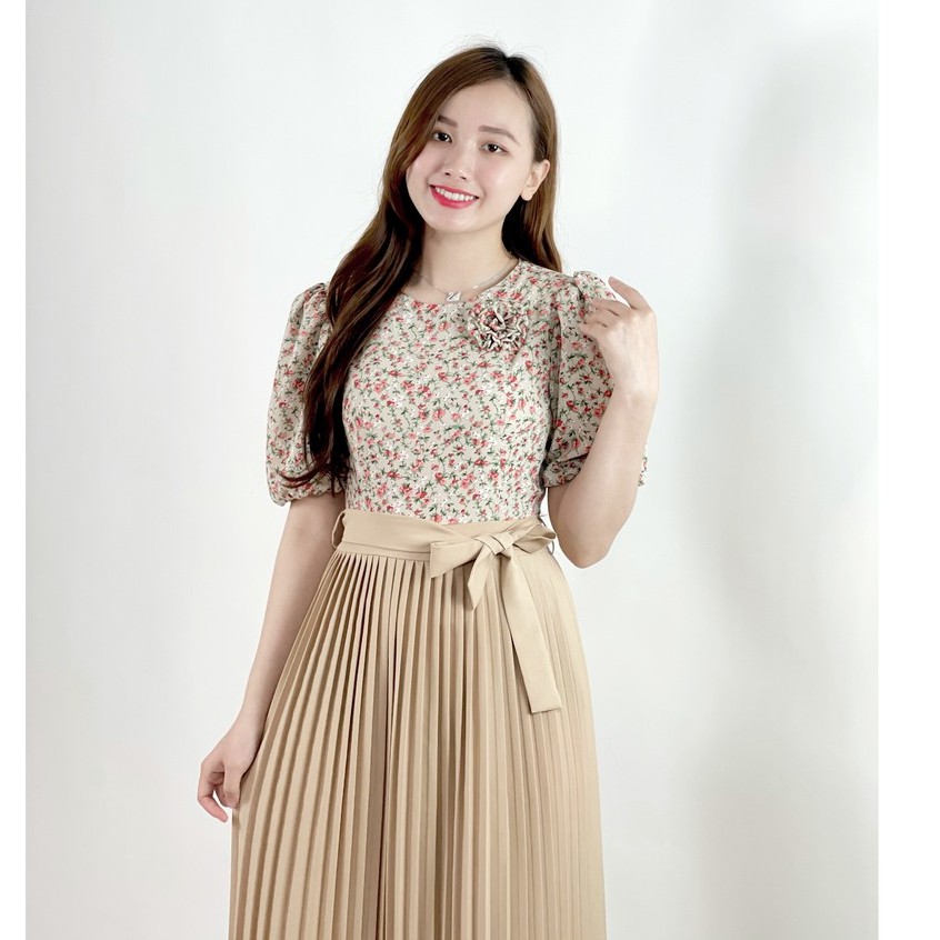 Đầm công sở liền thân kèm chân váy xếp ly cao cấp Emvy-K36 (Mua 1 được 2 ) | BigBuy360 - bigbuy360.vn