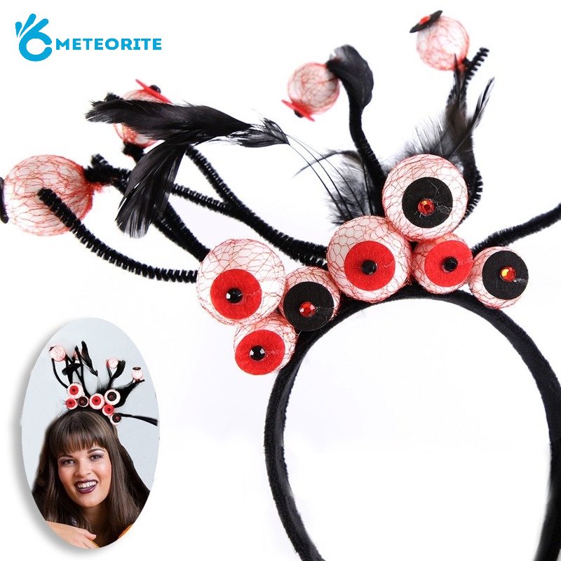(Meteorite) Băng Đô Hóa Trang Halloween Hình Đôi Mắt Sáng Tạo