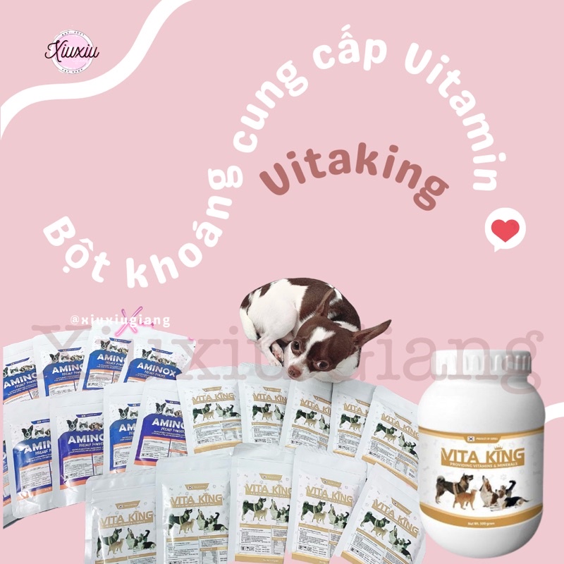 Bột Khoáng Cung Cấp Vitamin Cho Chó Mèo Vita King - Xiuxiu Giang